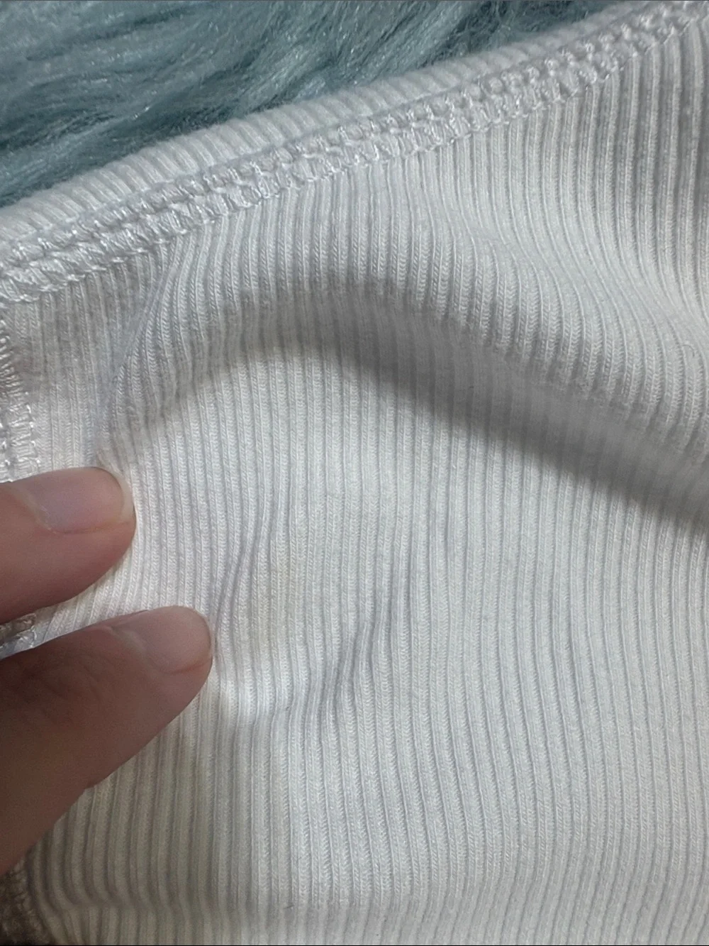 Buck Mason Surplus White Ribbed Crewneck Long Sleeve Top sz XL